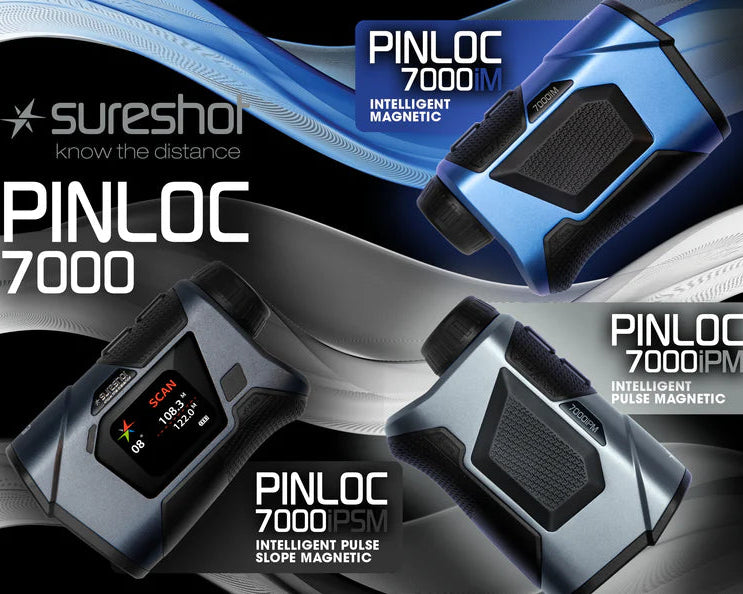 PINLOC 7000 and PINLOC 7000PM devices with branding and product names displayed.