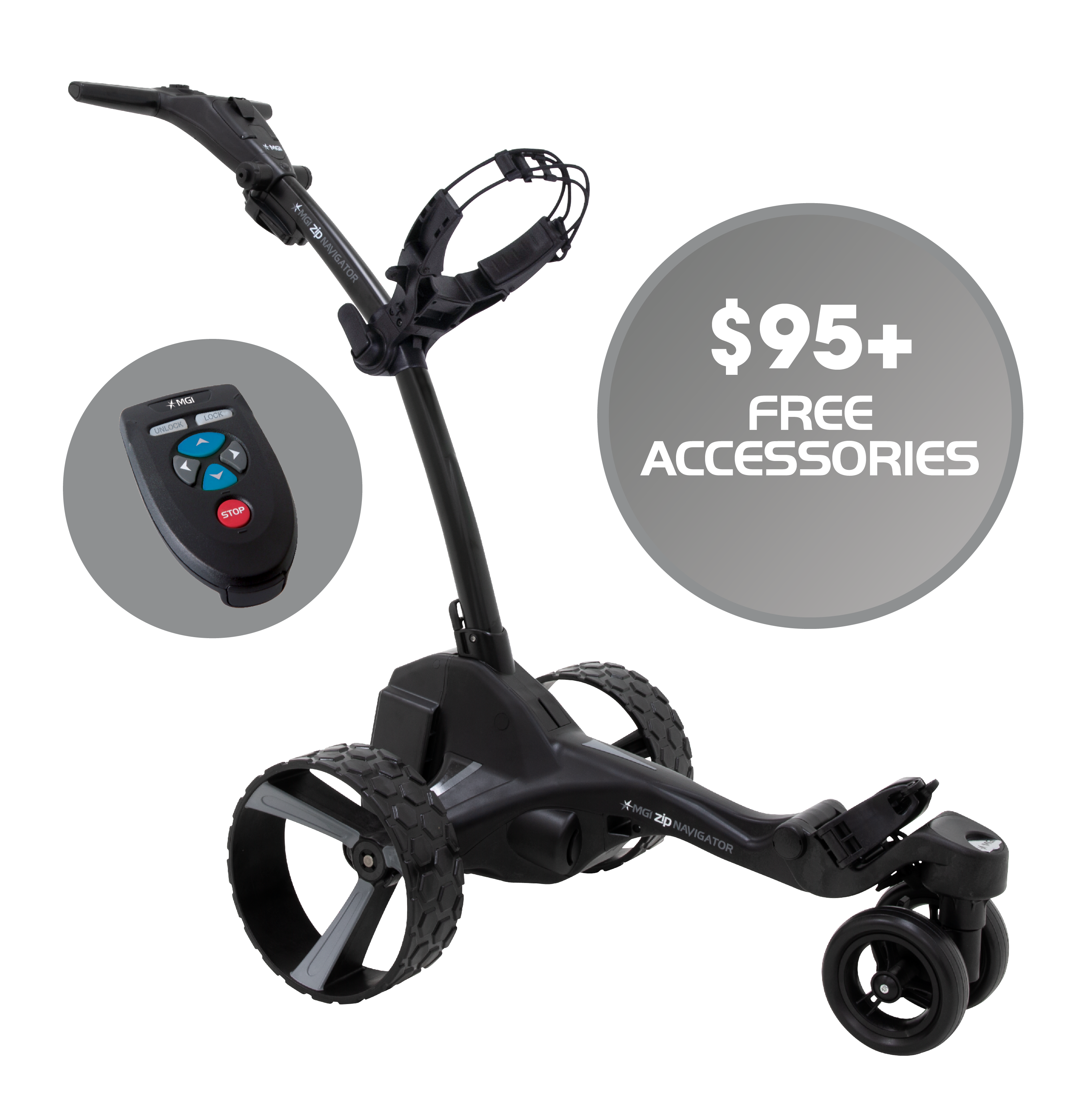MGI Zip Navigator Electric Remote Controlled Golf Caddy Cart