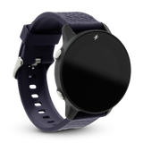 axis gps watch left 45 profile with navy band