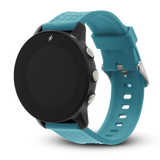 axis gps watch right 45 profile with turquoise band